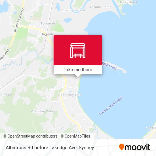 Albatross Rd before Lakedge Ave map