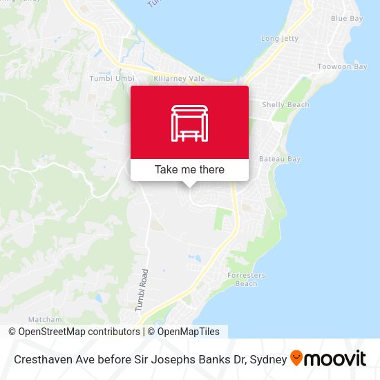 Cresthaven Ave before Sir Josephs Banks Dr map
