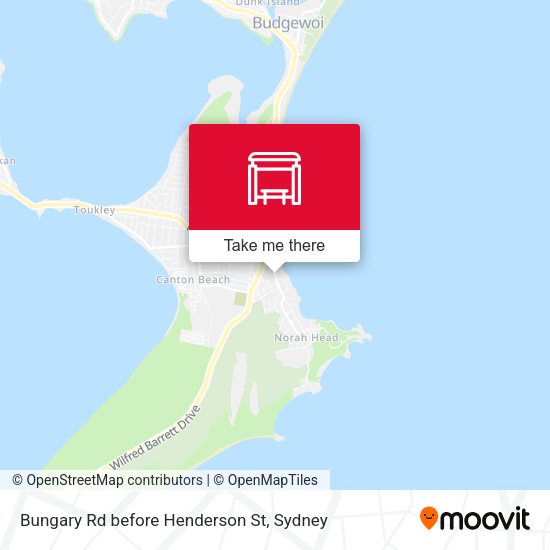 Bungary Rd before Henderson St map