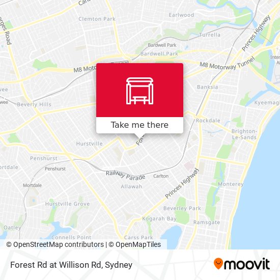 Forest Rd at Willison Rd map