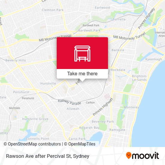 Rawson Ave after Percival St map