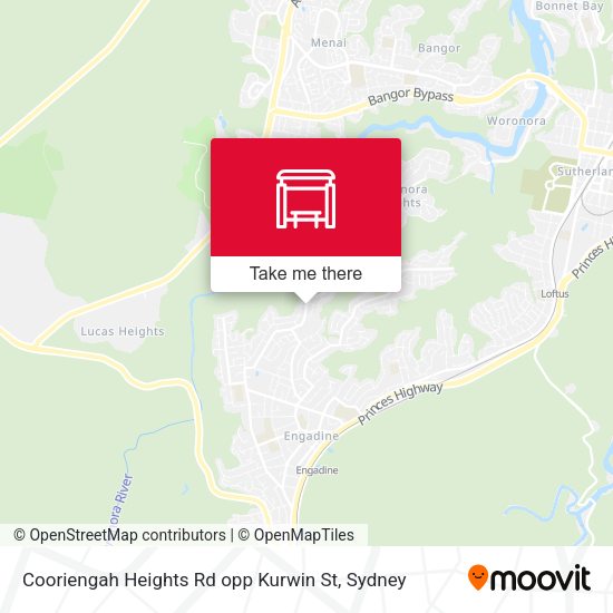 Cooriengah Heights Rd opp Kurwin St map