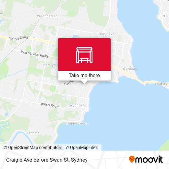 Craigie Ave before Swan St map