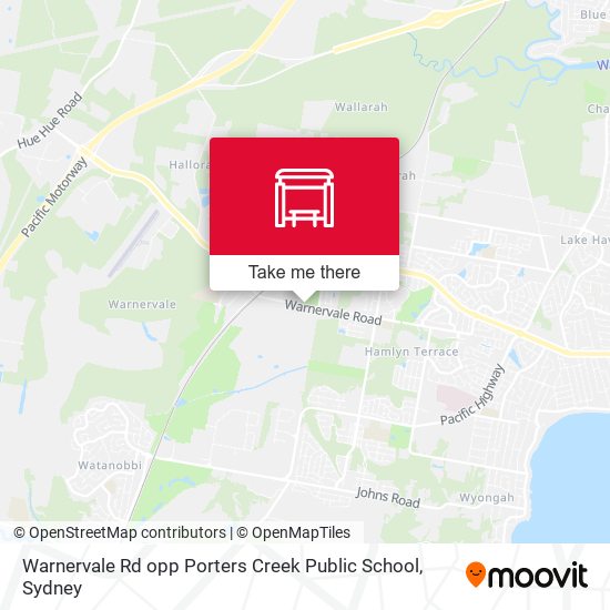 Warnervale Rd opp Porters Creek Public School map