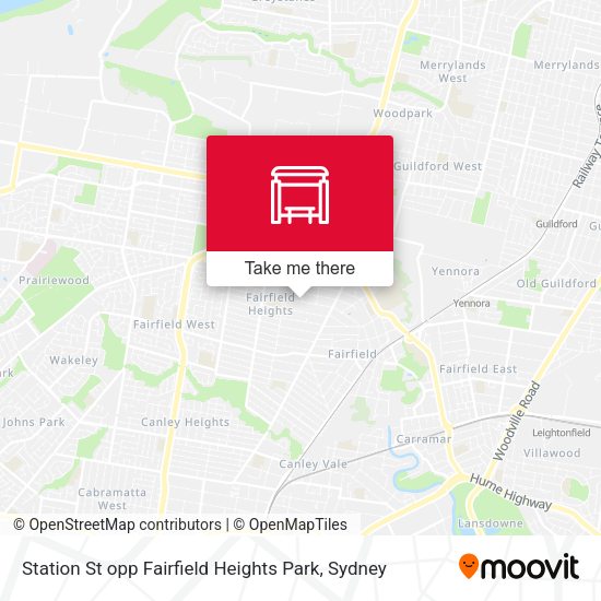 Station St opp Fairfield Heights Park map