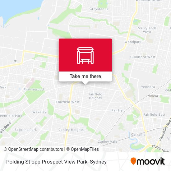 Polding St opp Prospect View Park map