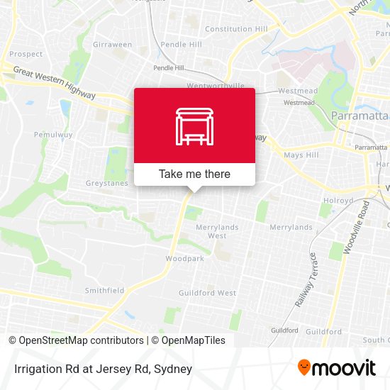 Irrigation Rd at Jersey Rd map