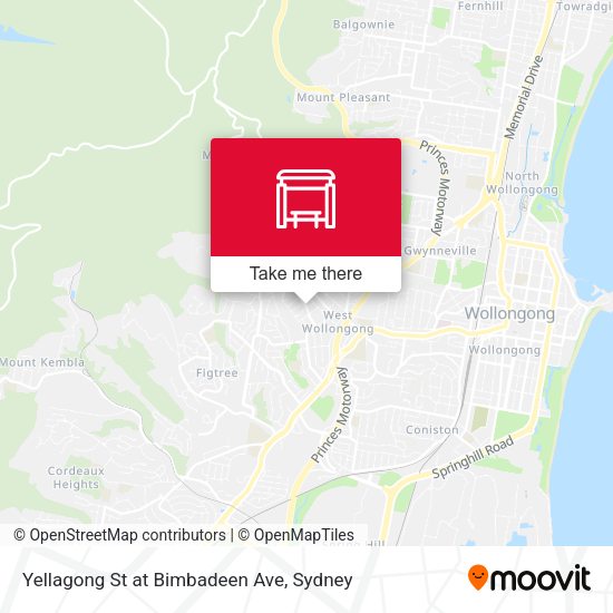 Yellagong St at Bimbadeen Ave map
