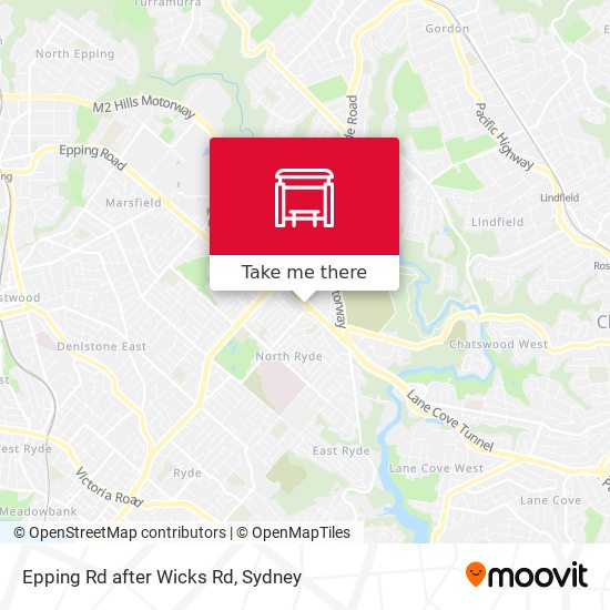 Epping Rd after Wicks Rd map