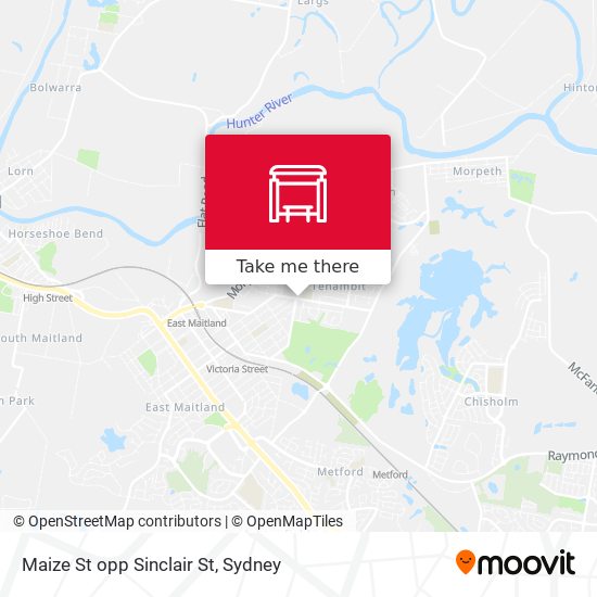 Maize St opp Sinclair St map