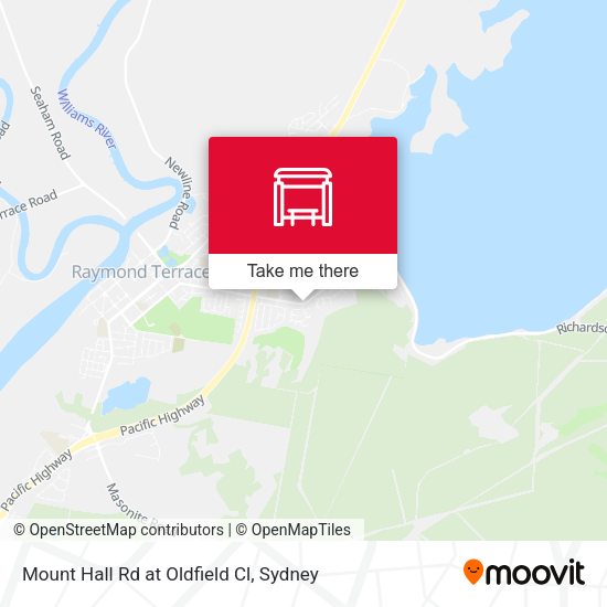 Mount Hall Rd at Oldfield Cl map