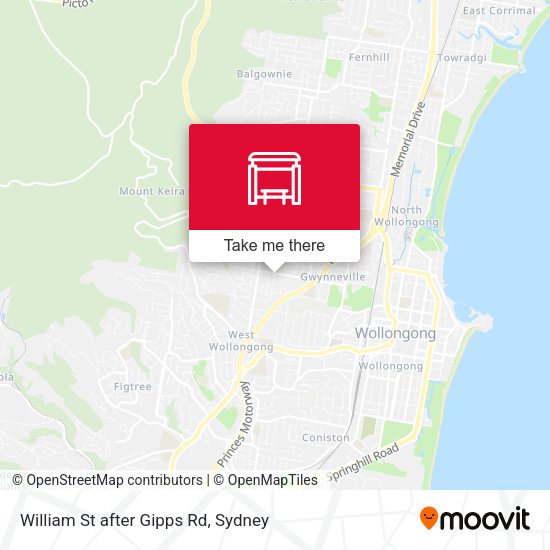 William St after Gipps Rd map