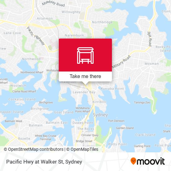 Pacific Hwy at Walker St map