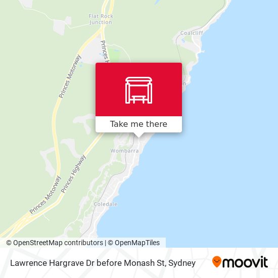 Lawrence Hargrave Dr before Monash St map