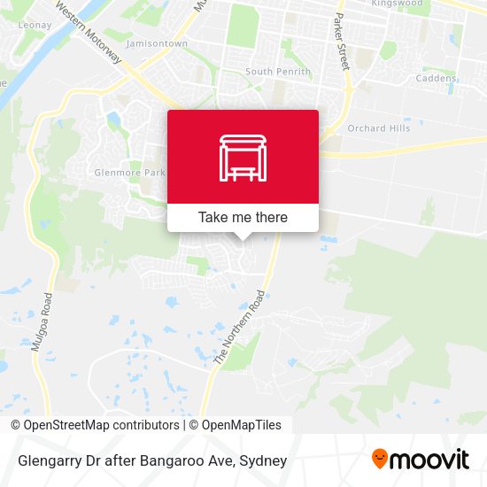 Glengarry Dr after Bangaroo Ave map