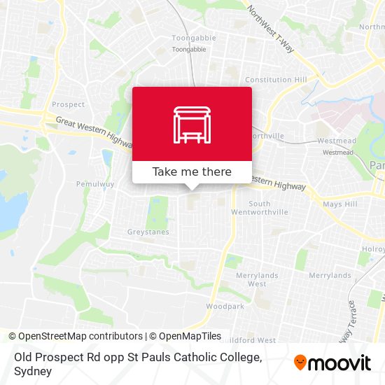 Old Prospect Rd opp St Pauls Catholic College map