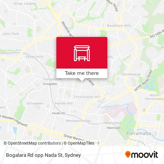 Bogalara Rd opp Nada St map