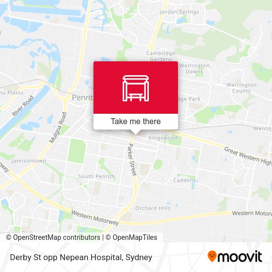 Derby St opp Nepean Hospital map