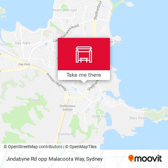 Jindabyne Rd opp Malacoota Way map