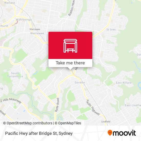 Pacific Hwy after Bridge St map