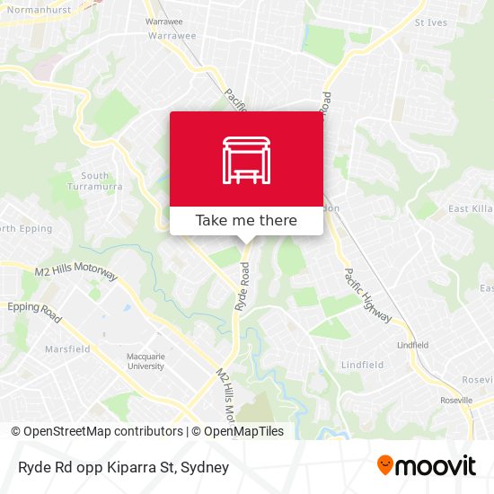 Ryde Rd opp Kiparra St map