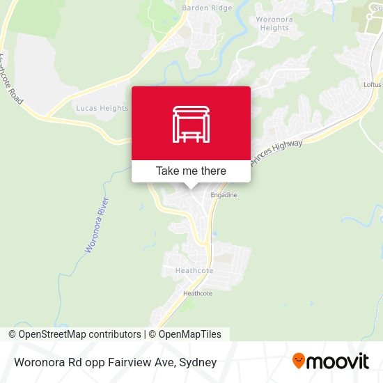 Woronora Rd opp Fairview Ave map