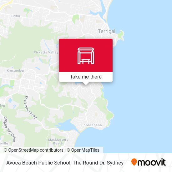 Avoca Beach Public School, The Round Dr map
