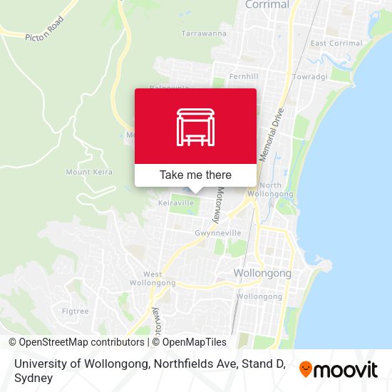 University of Wollongong, Northfields Ave, Stand D map