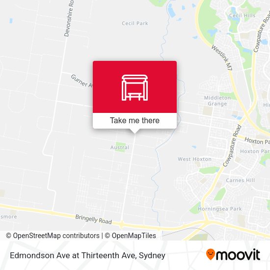 Edmondson Ave at Thirteenth Ave map