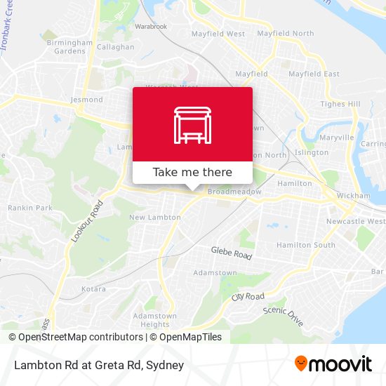 Lambton Rd at Greta Rd map