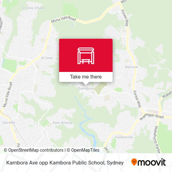 Kambora Ave opp Kambora Public School map