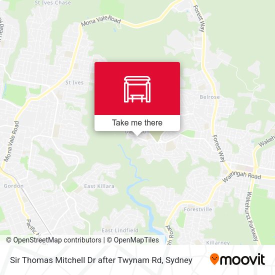 Sir Thomas Mitchell Dr after Twynam Rd map