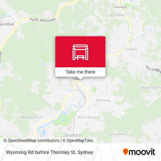 Wyoming Rd before Thornley St map