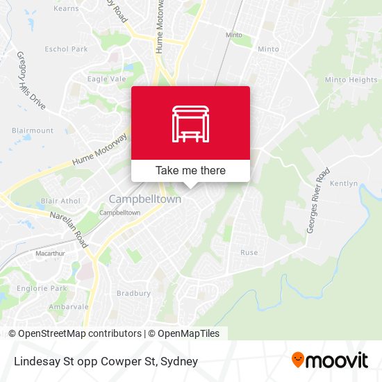 Lindesay St opp Cowper St map