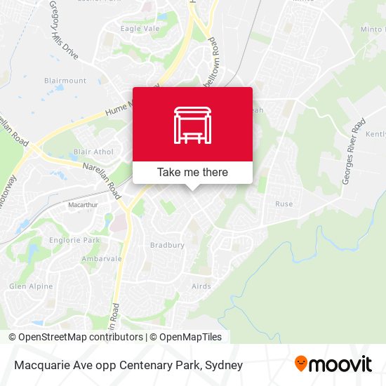 Macquarie Ave opp Centenary Park map