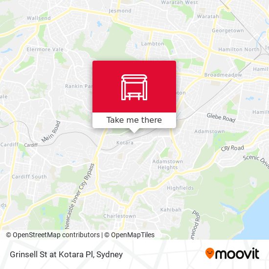 Grinsell St at Kotara Pl map