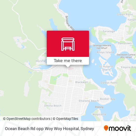 Ocean Beach Rd opp Woy Woy Hospital map