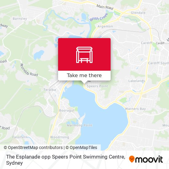 The Esplanade opp Speers Point Swimming Centre map