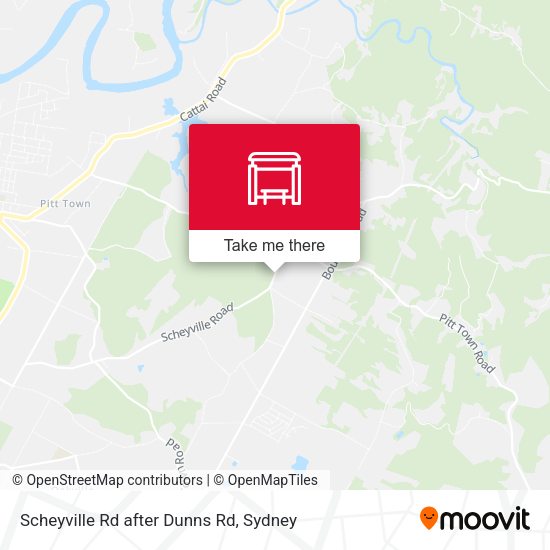 Scheyville Rd after Dunns Rd map
