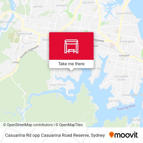 Casuarina Rd opp Casuarina Road Reserve map