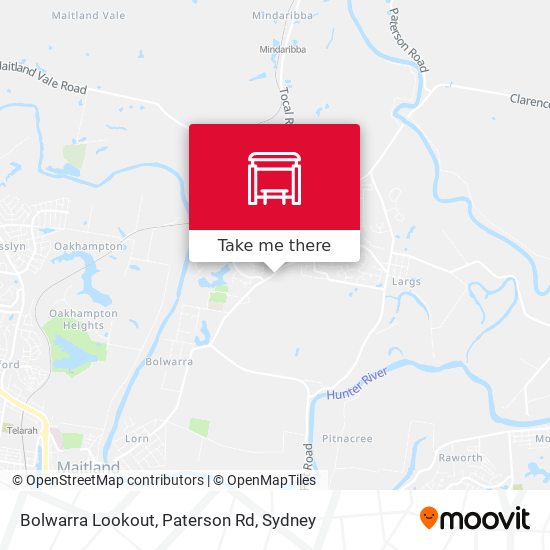 Bolwarra Lookout, Paterson Rd map