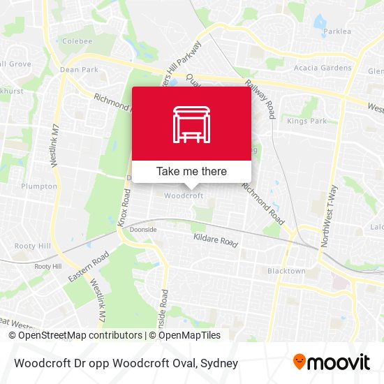Woodcroft Dr opp Woodcroft Oval map