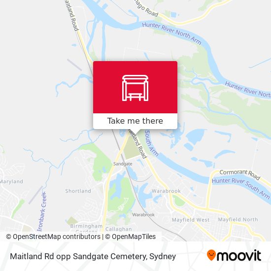 Maitland Rd opp Sandgate Cemetery map