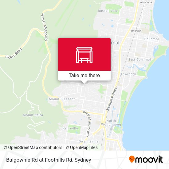 Balgownie Rd at Foothills Rd map