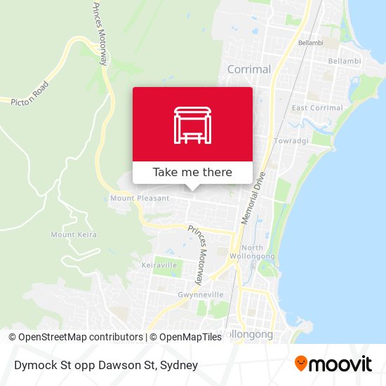 Dymock St opp Dawson St map