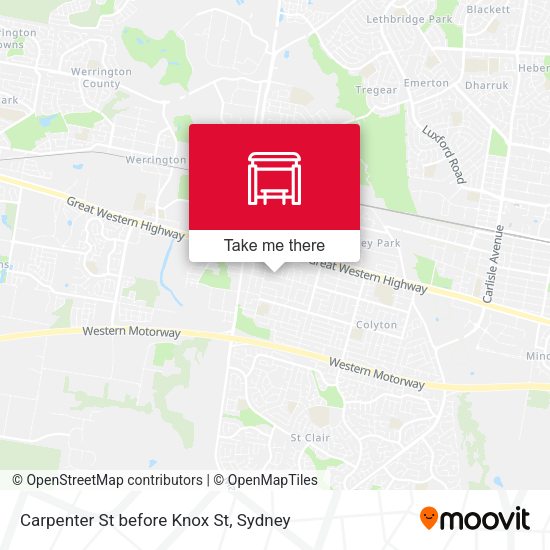 Carpenter St before Knox St map