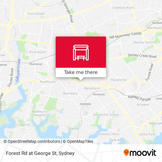 Forest Rd at George St map