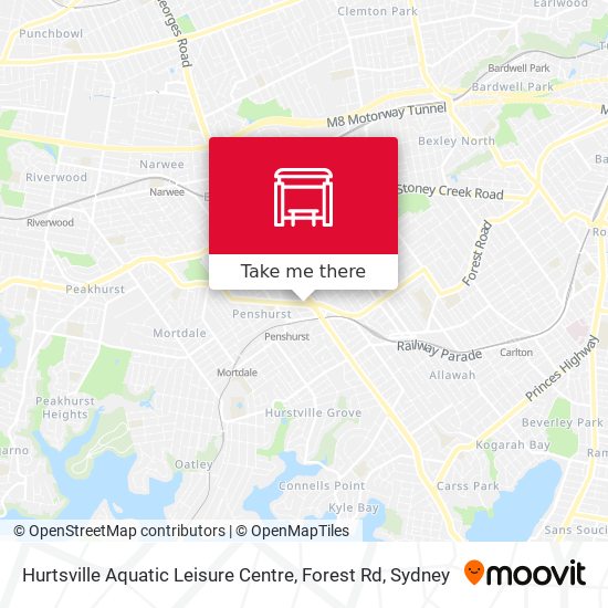 Hurtsville Aquatic Leisure Centre, Forest Rd map