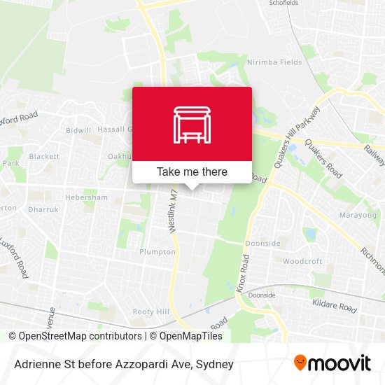 Adrienne St before Azzopardi Ave map