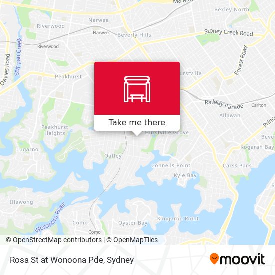 Rosa St at Wonoona Pde map